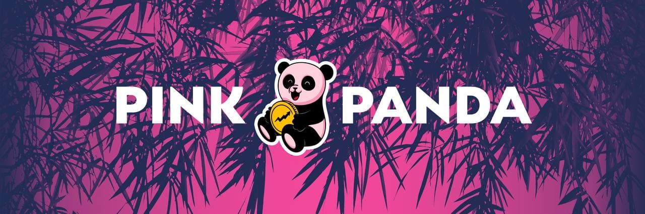 Pink Panda in Trees